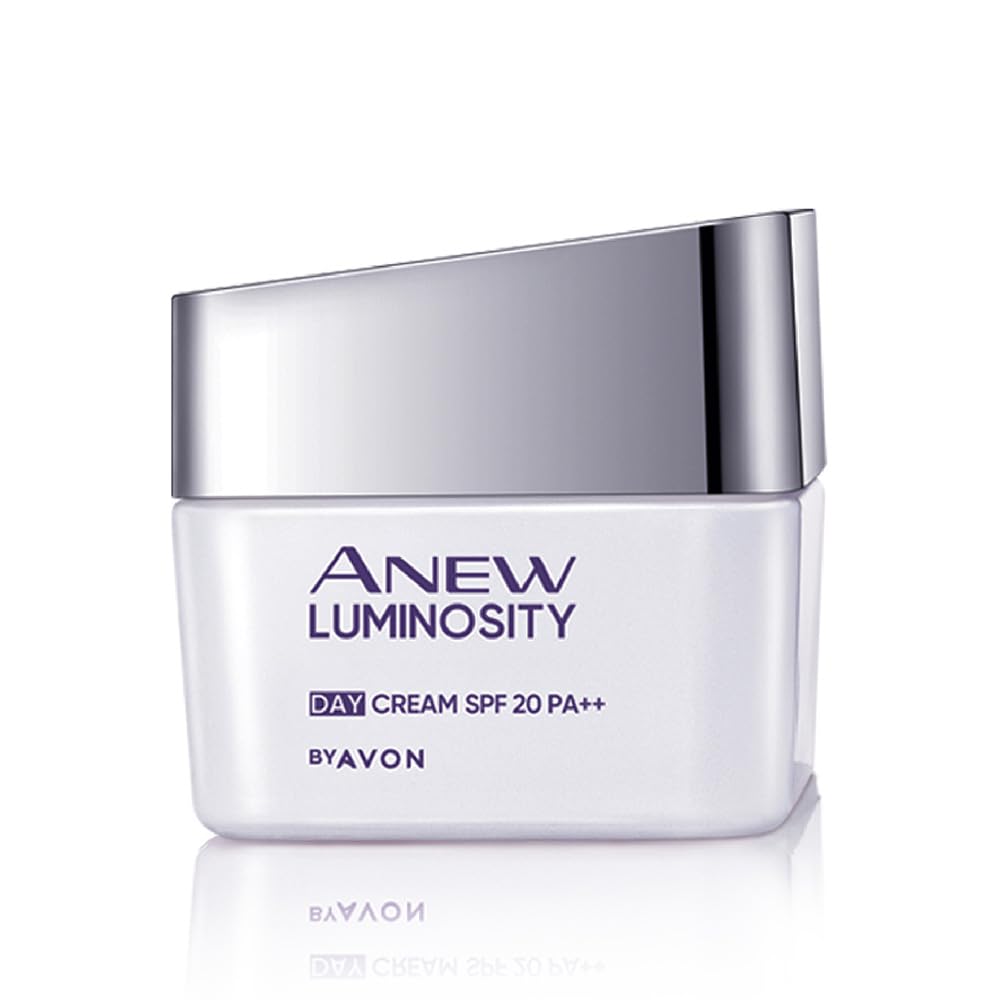 Avon Anew Luminosity Day Cream SPF 20| Melanin Shield Technology + Green Coffee Oil + Niacinamide | Protection from UVA/UVB Rays I Reveal Radiant Skin I 50 g