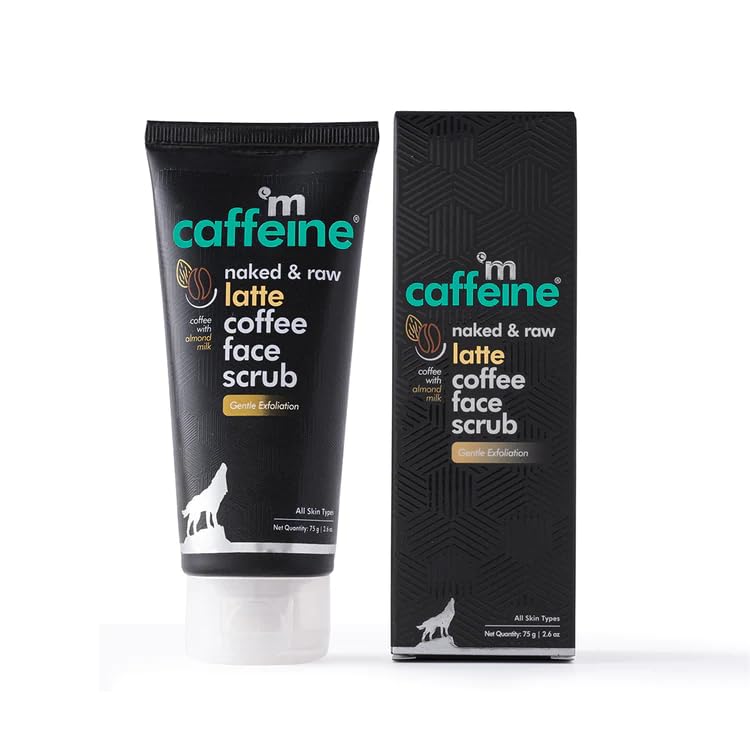 MCaffeineGentle Exfoliating Latte Coffee Face Scrub - With Shea Butter, For Moisturizing Dull-Dry Skin - 2.6 oz