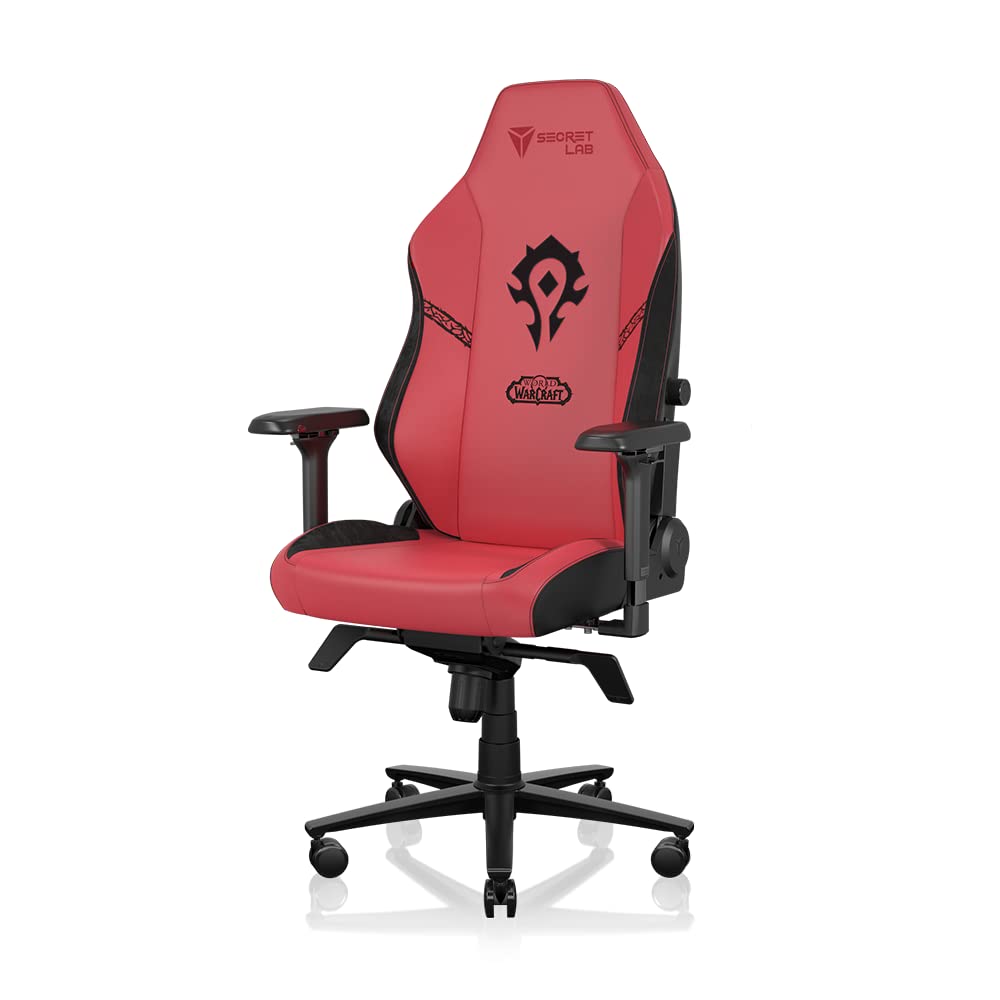 Secretlab TITAN Evo Horde Gaming Chair - Reclining - Ergonomic & Comfortable Computer Chair with 4D Armrests - Magnetic Head Pillow & Lumbar Support - Small - Red/Black - Leatherette