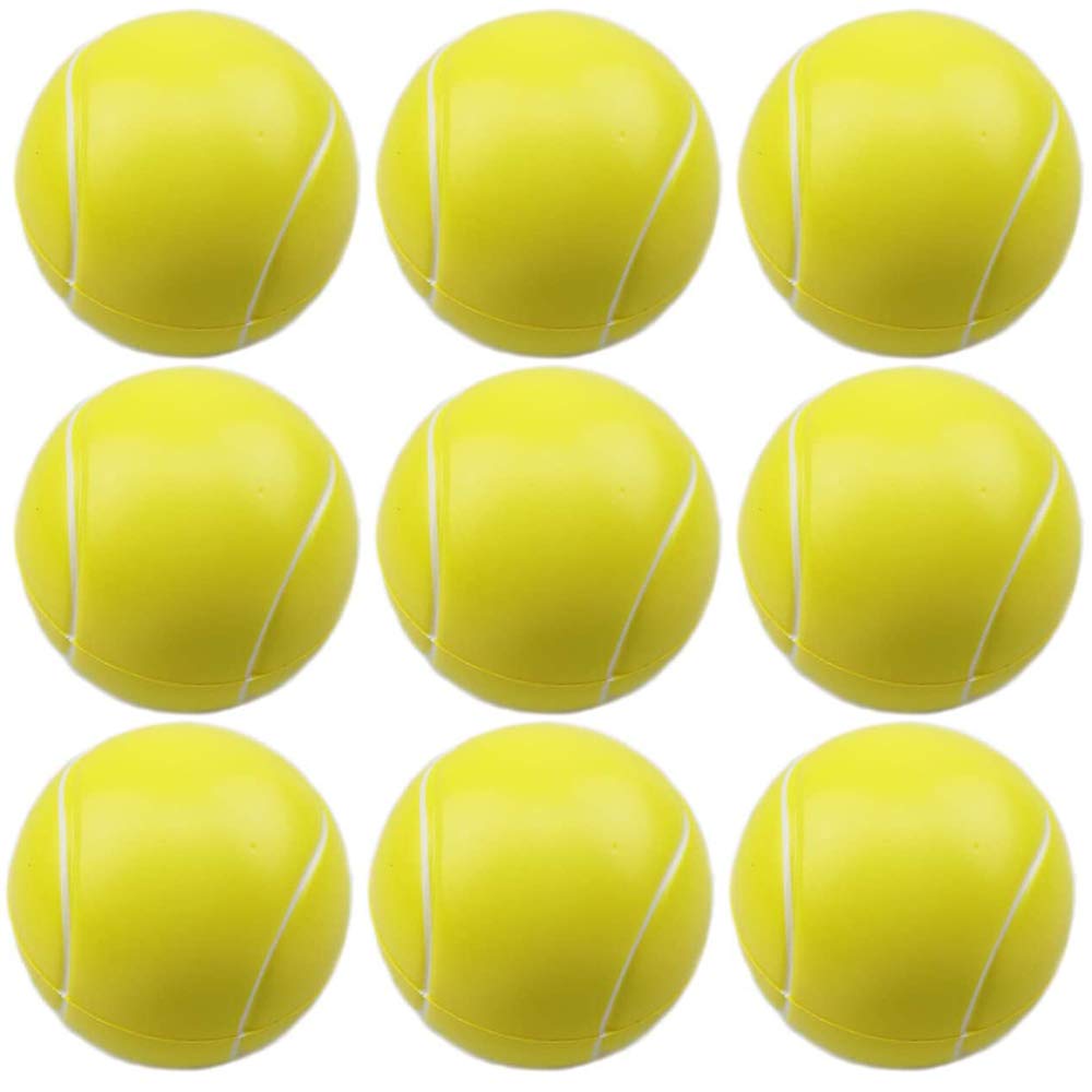 GobestyFoam Tennis Ball, 9 Pcs Foam Tennis Balls, Anti-Stress Sports Ball, High Bounce Sponge Balls Small Foam Balls for Children Adults