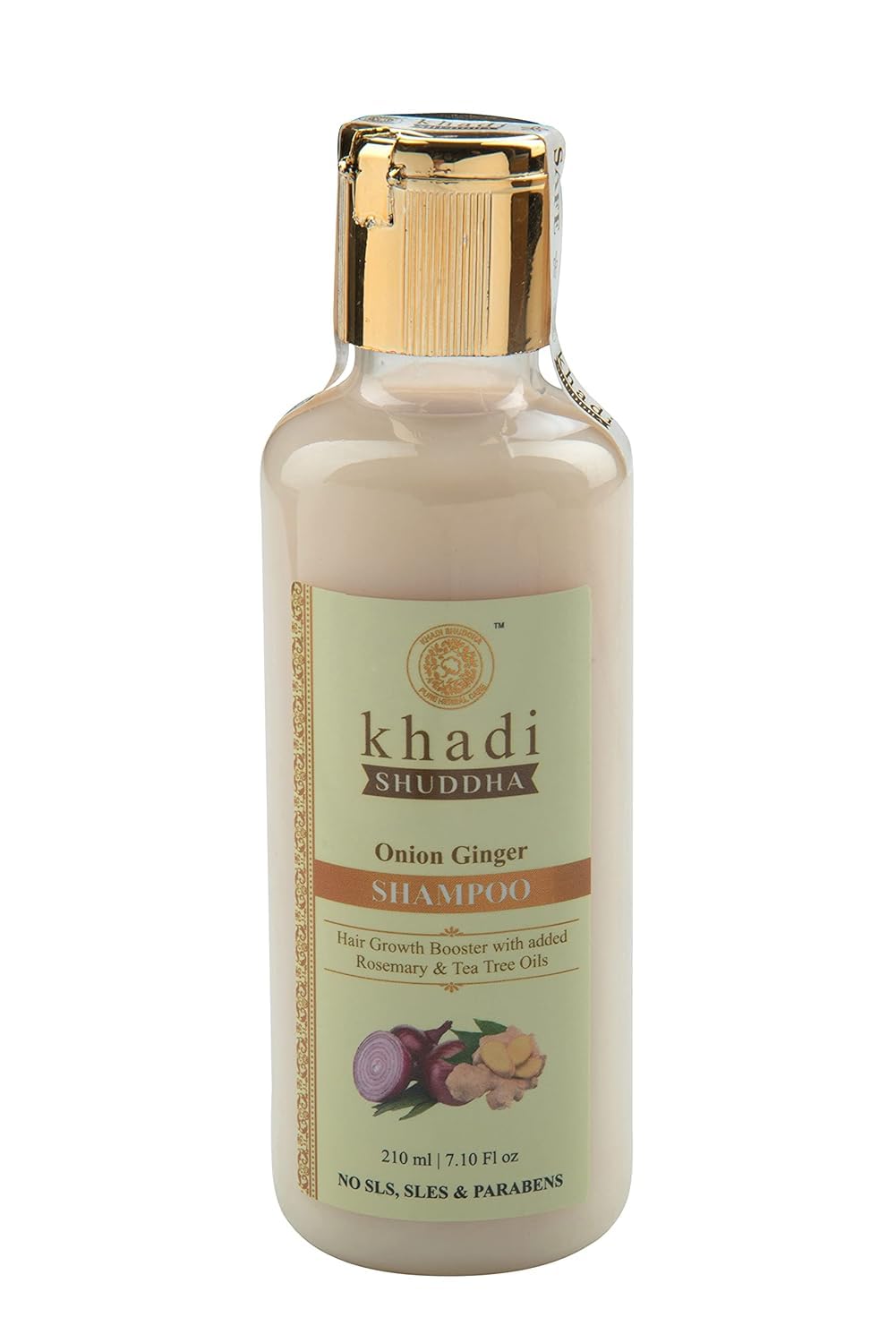 Khadi Suddha Onion Ginger Hair Shampoo - No Sls Sles and Paraben, 210 ml