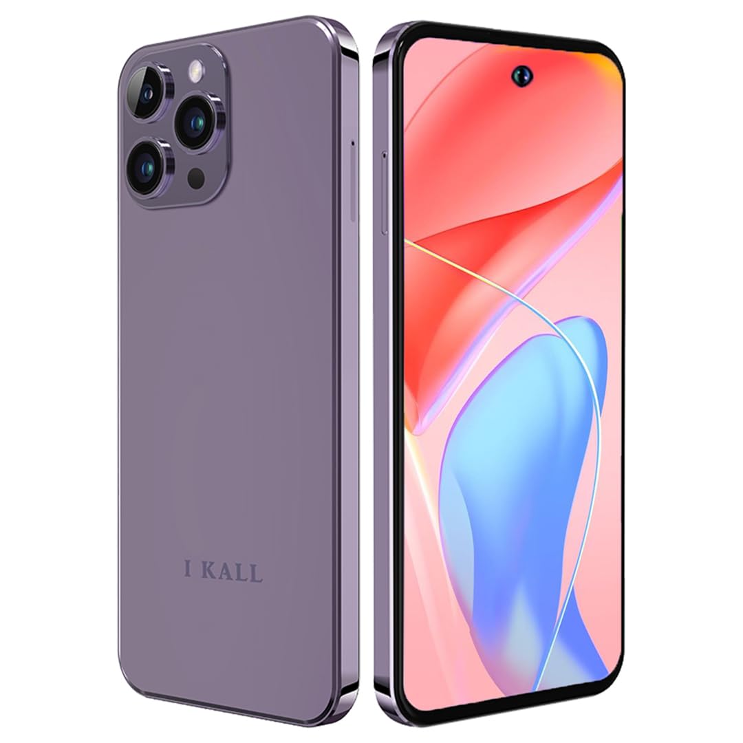 IKALL S3 Smartphone (6.8" HD Display, 6GB Ram, 128GB Storage, Dual 4G Sim) (21MP Camera) (Purple)