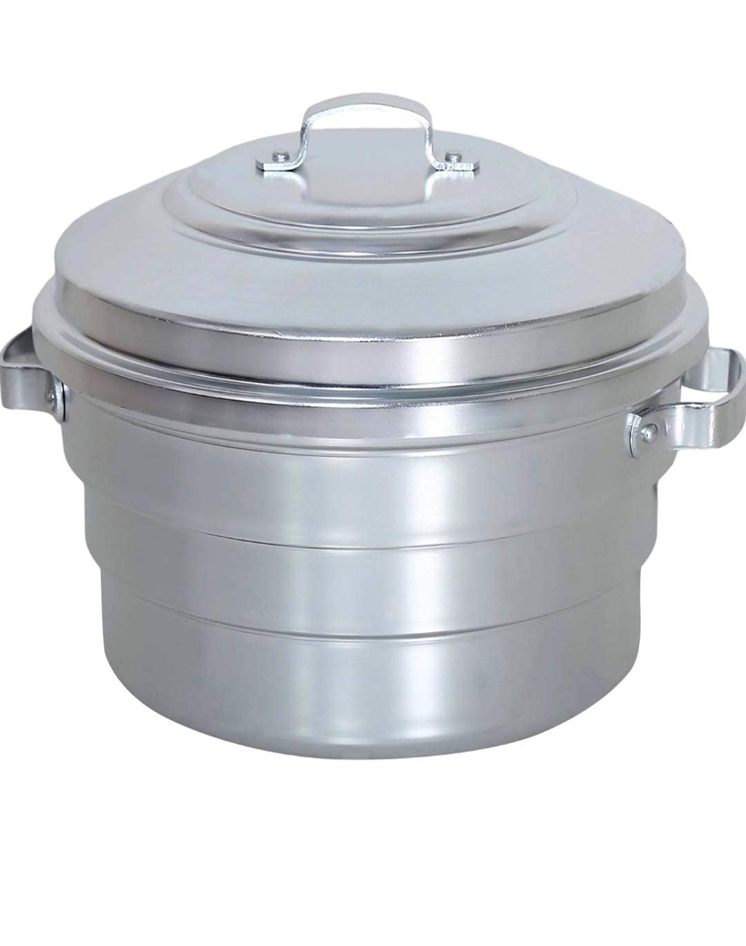 Subaa Anodised(Hindalium) Aluminium Idli Maker/Non-Whistling Traditional Idli Cooker/Idli Steamer/Idli Pot Cooking 23 Idlis Size 23, White Color, LPG Stove Compatible Only