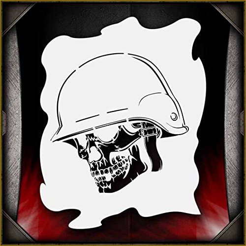 Skull 34 AirSick Airbrush Stencil Art Design Template