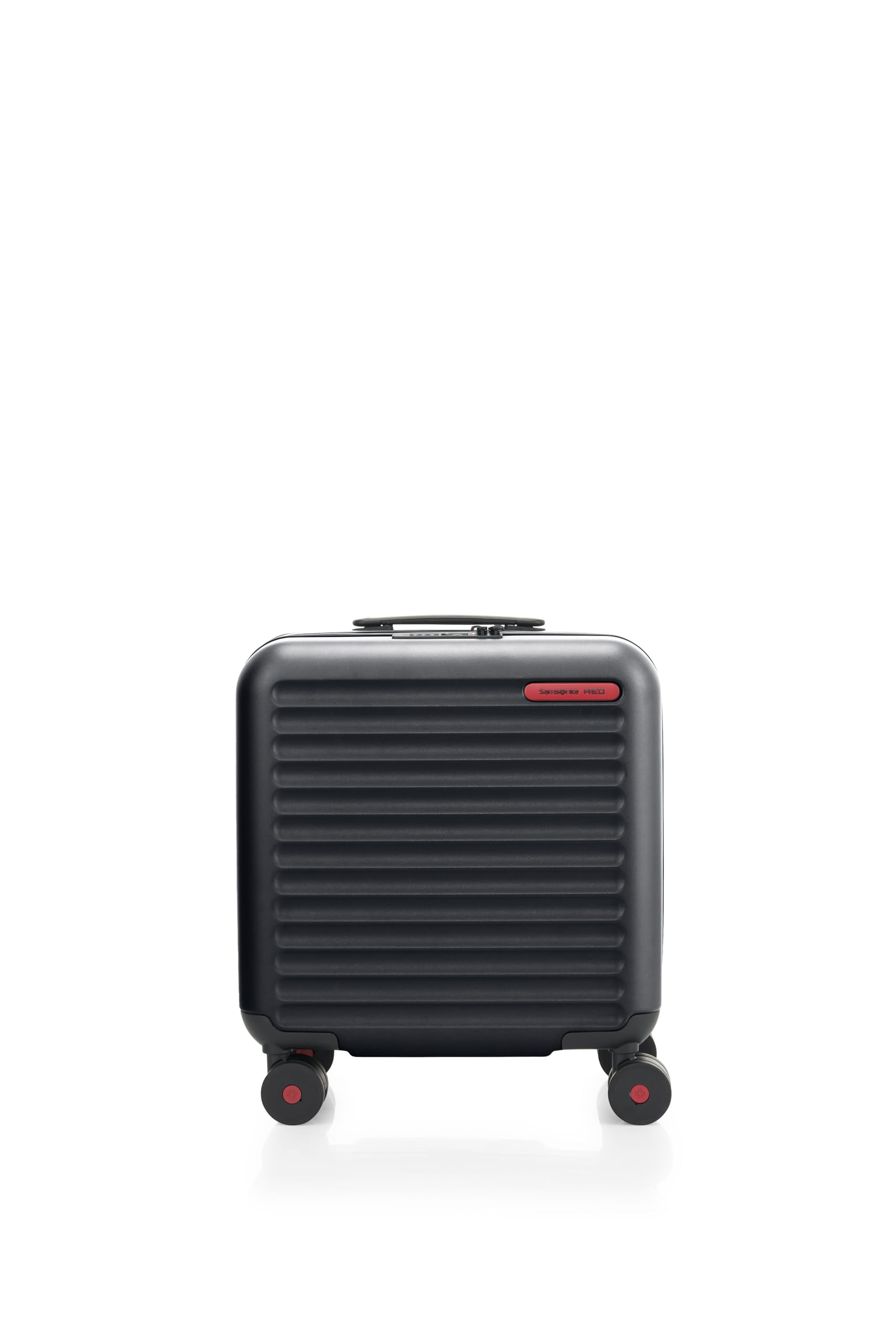 Samsonite Red TOIISC 43.5 Cms Polycarbonate Hard Sided 8 Wheel Spinner Rolling Tote Overnighter Luggage/Suitcase/Trolley Bag (Ink Black) (Double Wheel), Black, 13.3 "Laptop