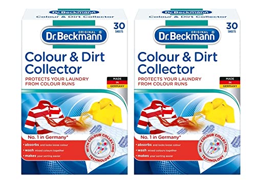 Dr. Beckmann Colour & Dirt Collector Advanced | For Long Lasting Colour Protection of Laundry | With Microfiber & Colour-Collecting Molecules | 30 Colour Catcher Sheets for Washing Machine | Pack of 2