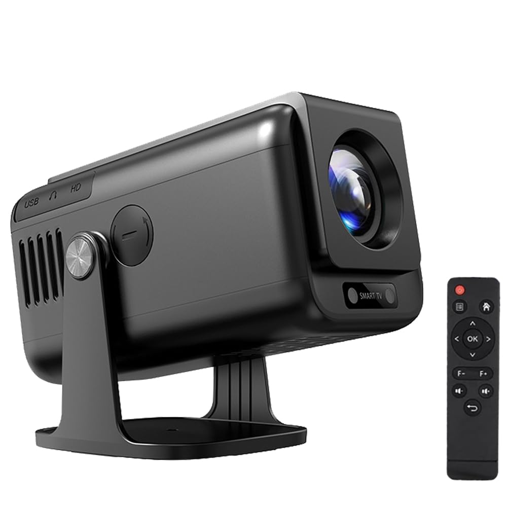 SEMHALF Projector [ Android 13.0/Electric focus] with WiFi 6 and Auto keystone,15000lumens Movie Projector,Full HD 1080P Supported 360° Angle adjustment Video Projector,Home theater