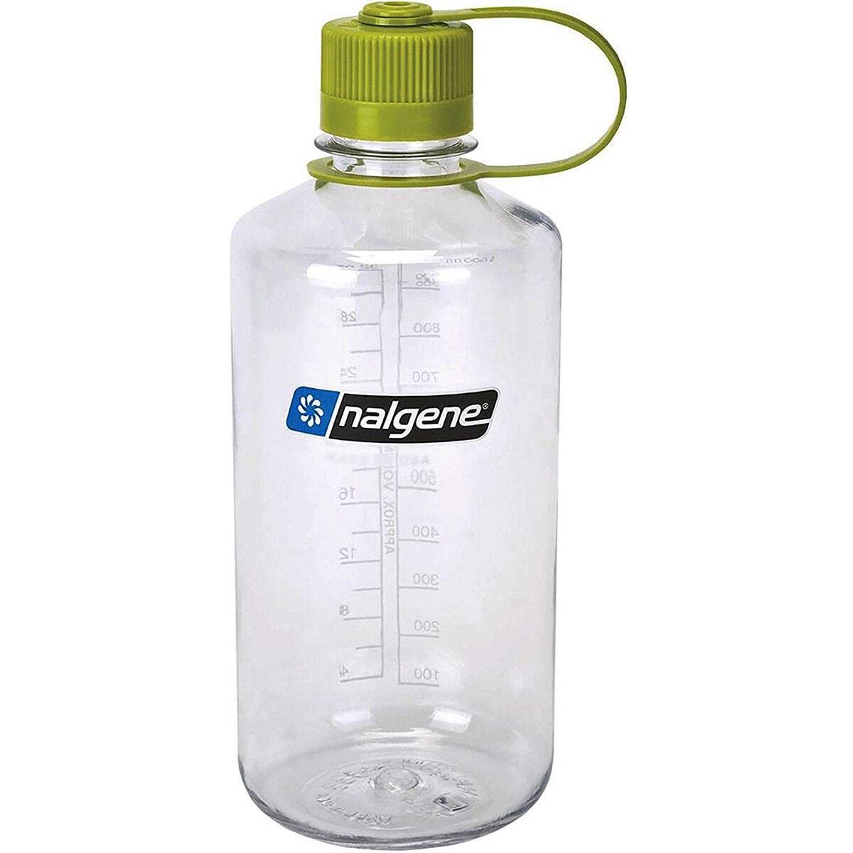 Nalgene Sustain Tritan BPA-Free Water Bottle Made with Material Derived from 50% Plastic Waste, 32 OZ, Narrow Mouth, Clear