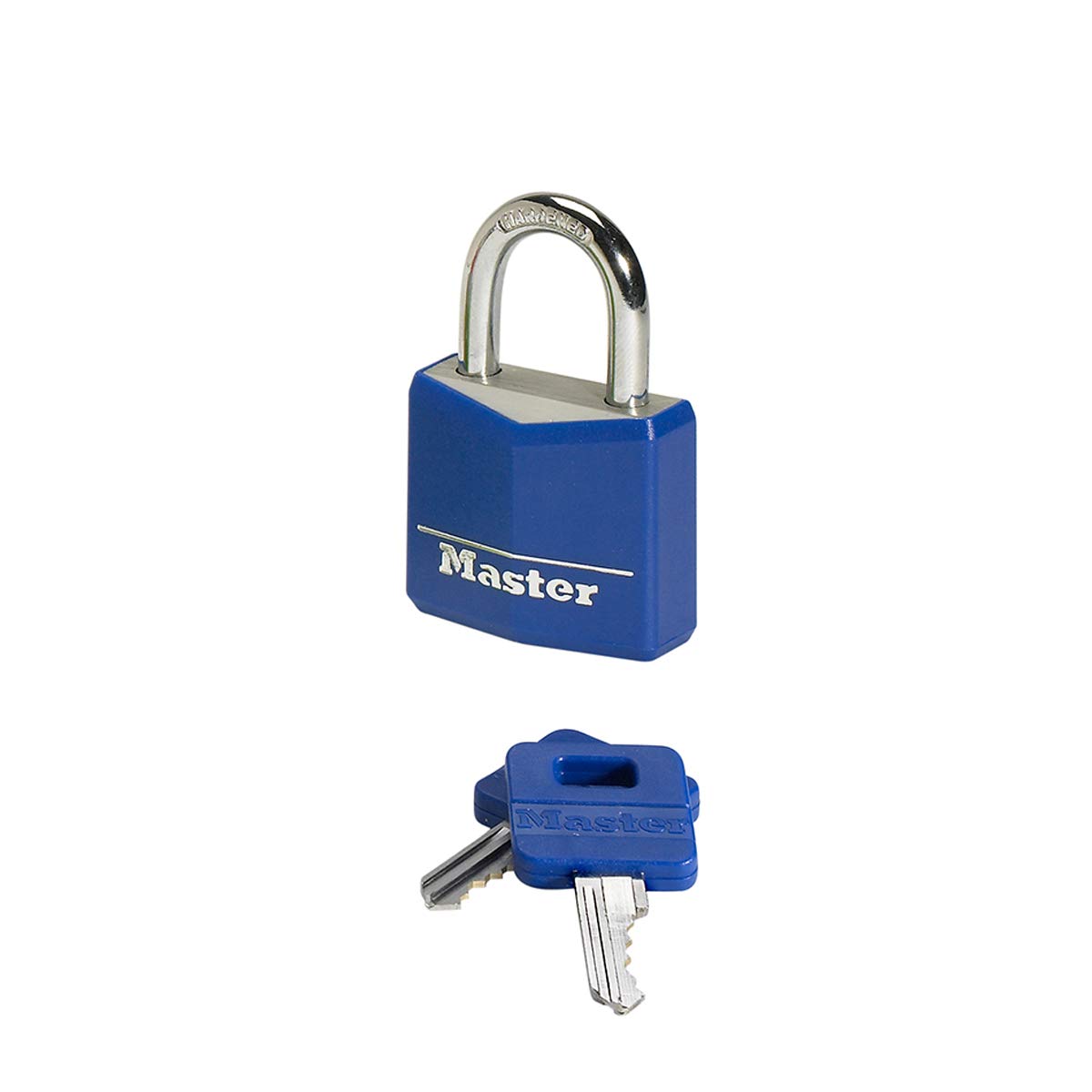 Master Lock 9131EURDCOL Key Padlock in Aluminium with Vinyl Cover, Random Color, 3 x 5.2 x 1.6 cm