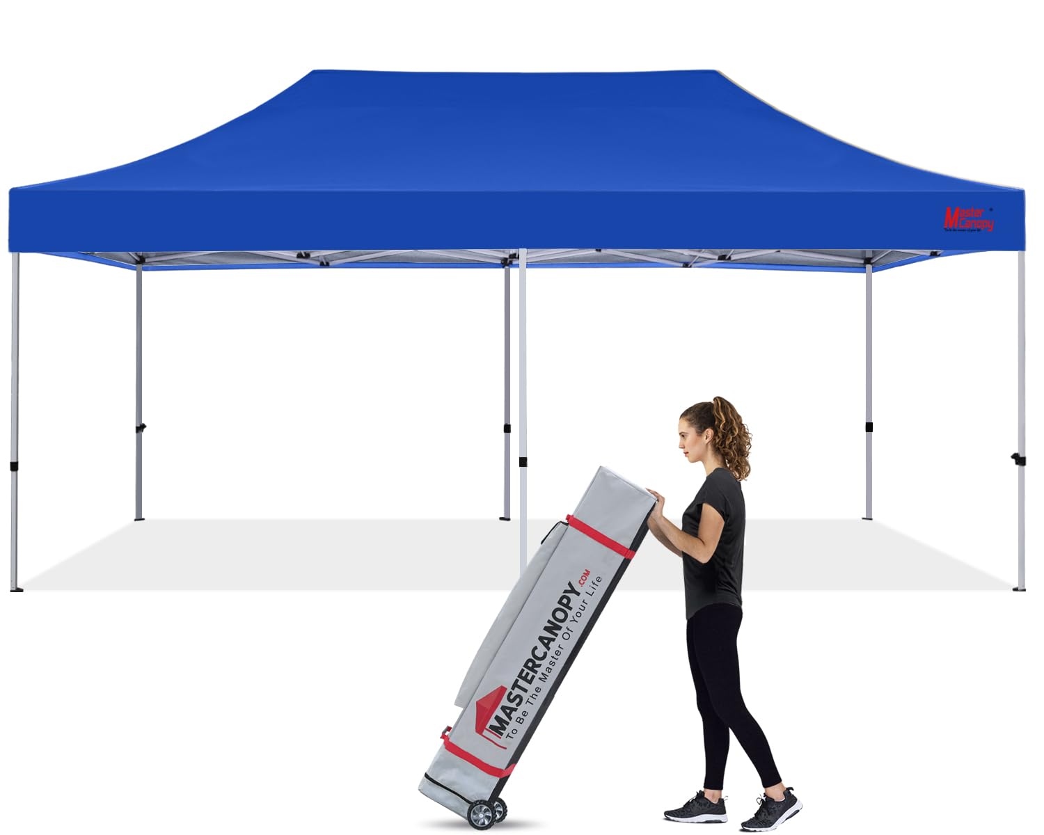 MASTERCANOPYPop Up Canopy Tent Commercial Grade 10x20 Instant Shelter (Blue)