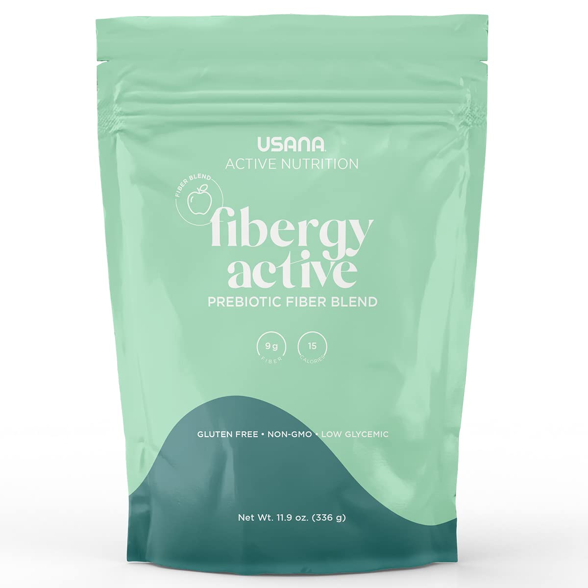 USANAFibergy Active with Prebiotic Fiber for Gut Health – Non-GMO – Gluten Free – Low Glycemic – 336 Grams - 28 Servings