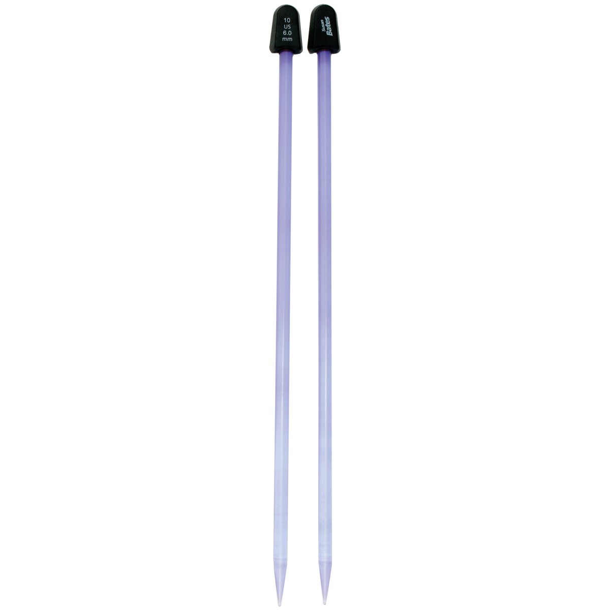 Susan Bates 15110-10 10-Inch Crystallites Acrylic Knitting Needle, 6mm, Periwinkle