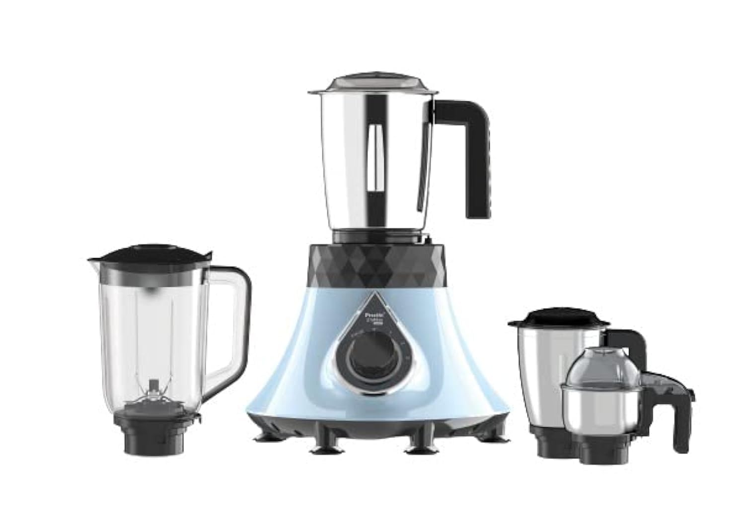 PreethiStorm Smart Mixer Grinder PREETHI-MG-249/00 - Mixer Grinder with 4 Jars, Stainless Steel Blades, and Triple Safety Mechanism