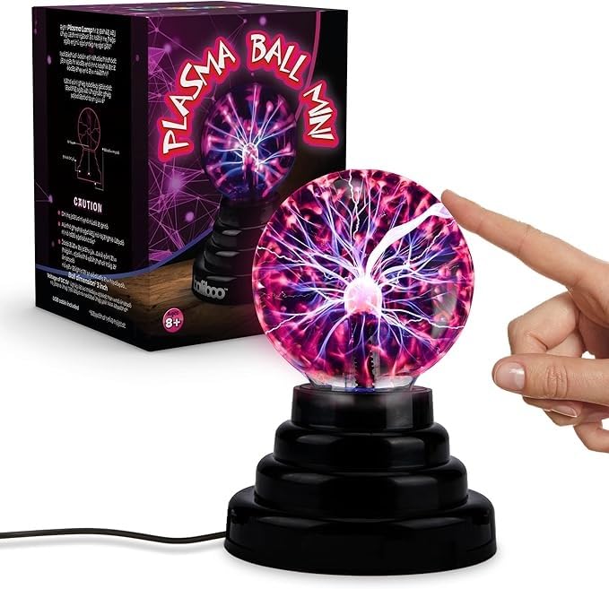 VIHM Mini Plasma Ball Light 3 inch, Static Electricity Globe Electric Lightning Ball, Touch Sensitive Lightning Globe, USB Powered, Amazing Gift for Kids and Adults