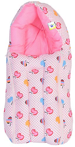 ToddylonBaby Sleeping Bag & Carry Nest for New Born (0-6 Months) Pink