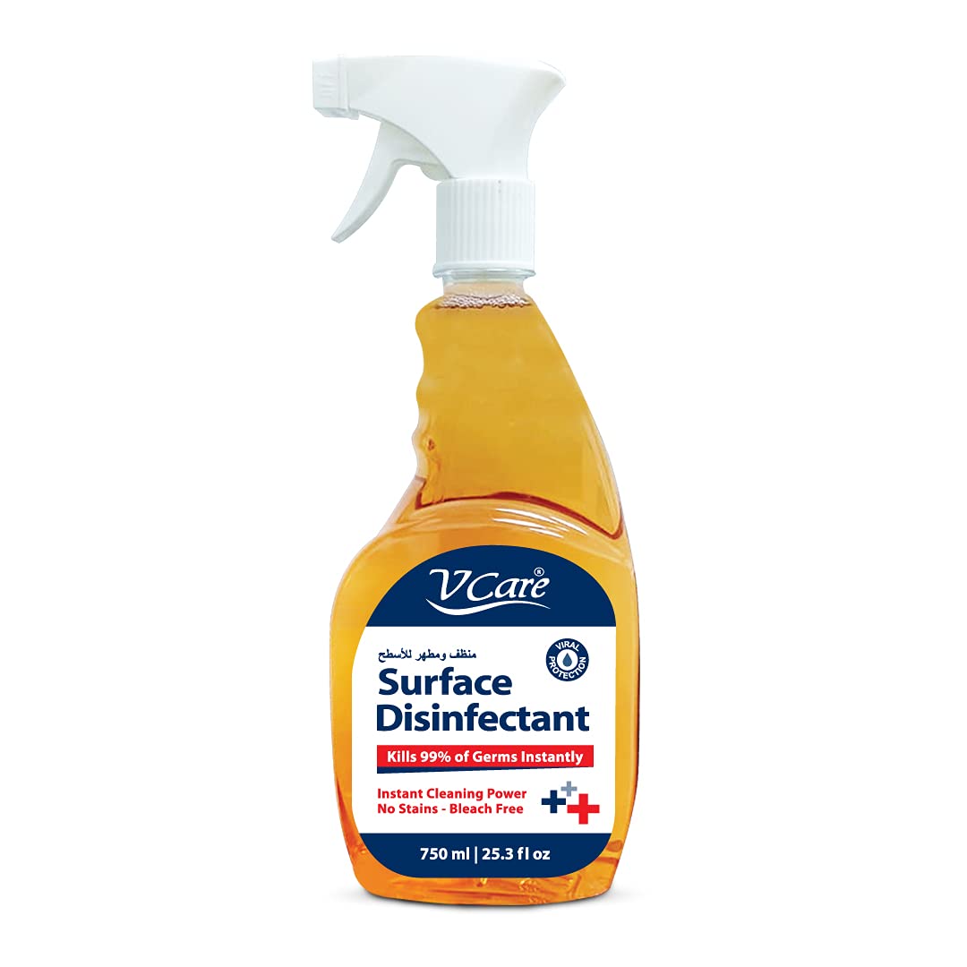 V Care Surface Disinfectant Trigger Spray | Kills 99% Of The Germs Leaving No Stains | Bleach Free 750Ml