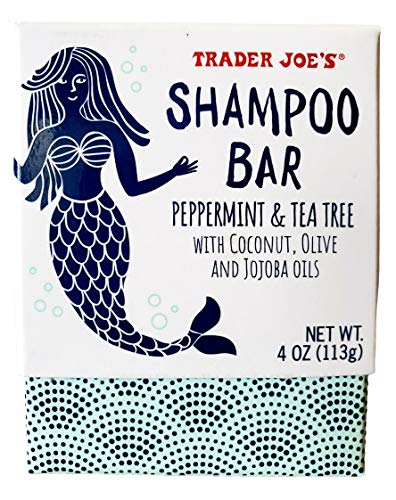 Trader Joe'sShampoo Bar Peppermint & Tea Tree with Coconut, Olive, and Jojoba Oils, 4 oz Bar