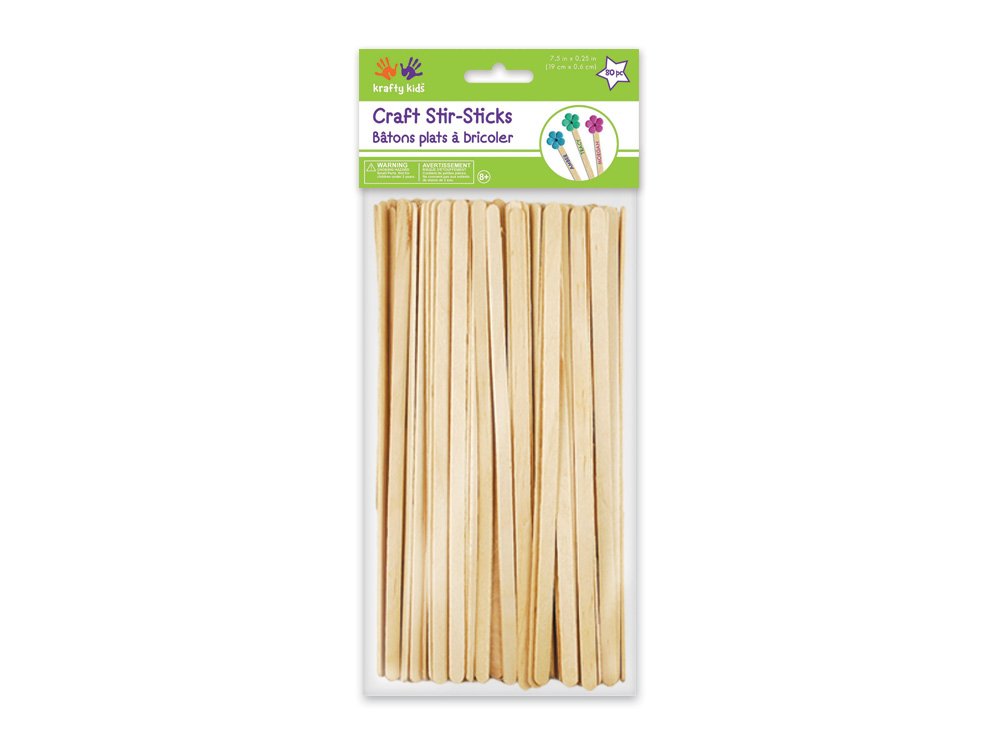 Multicraft Wood Craft Stir Sticks 7.5" Nat 80pc