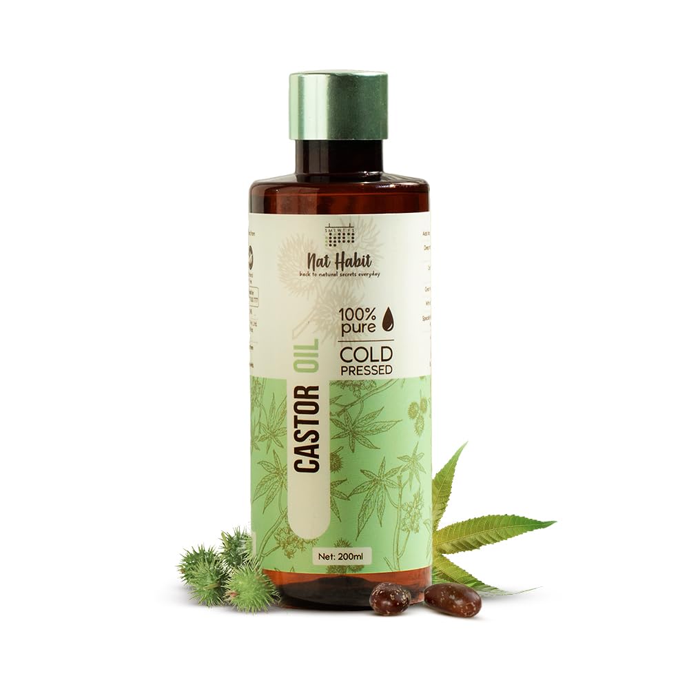 Cold Pressed 100% Pure Castor Oil for Skin & Hair, 200ml | No Additivies and Chemical Free