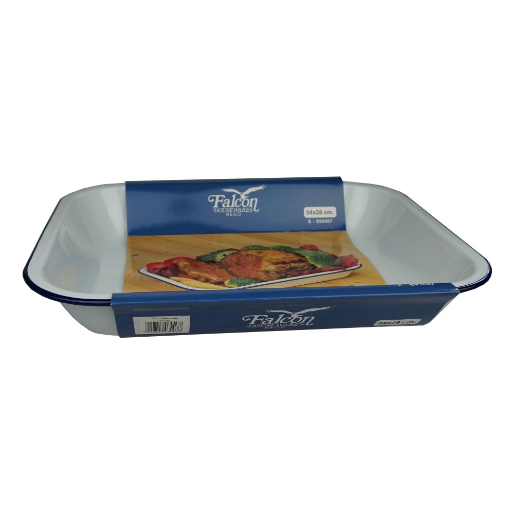 Falcon 61034 - 34Cm Enamel Bake Pan in White