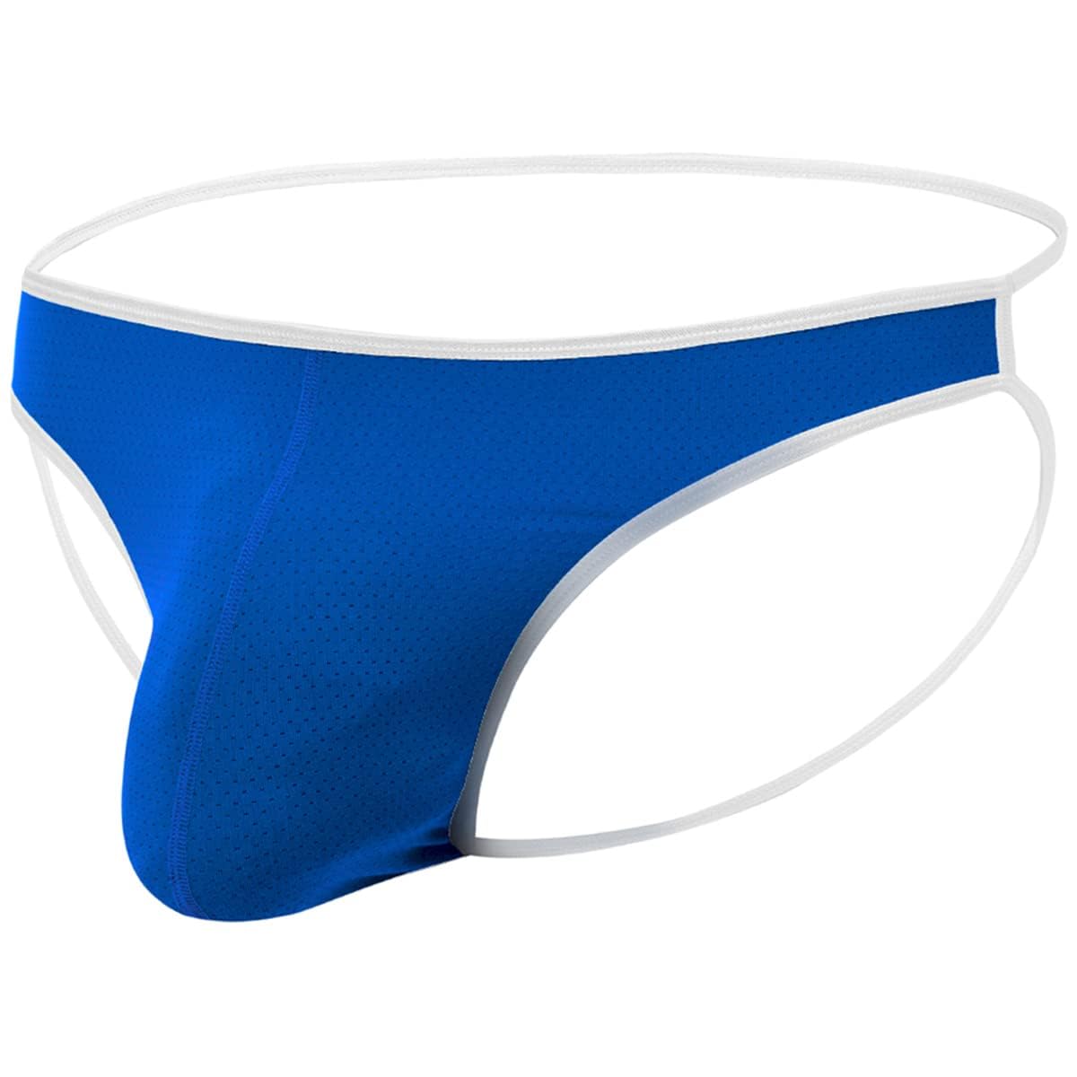 SUMABAMen's Sexy Jockstrap Underwear Stretch Mesh G-Strings Man Low Rise Enhanceing Jock Straps 1 or 2 Pack Blue 3XL