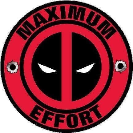 Deadpool Maximum Effort Vinyl Sticker (5In)