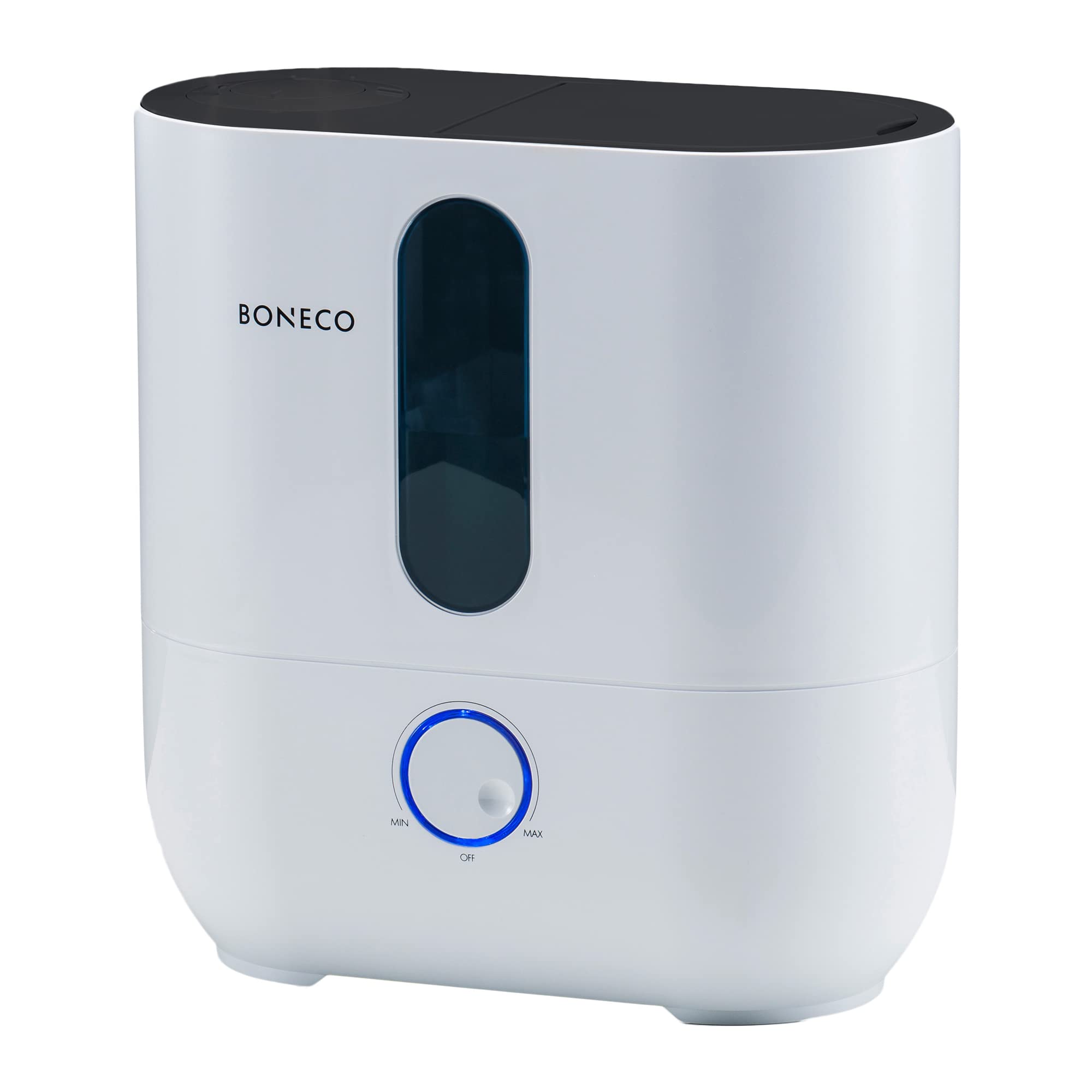 BONECOU310 2 in 1 Top Fill Warm Mist Ultrasonic Plastic Humidifier with Auto Shut-Off and Low-Indicator Light Features for Indoor, White