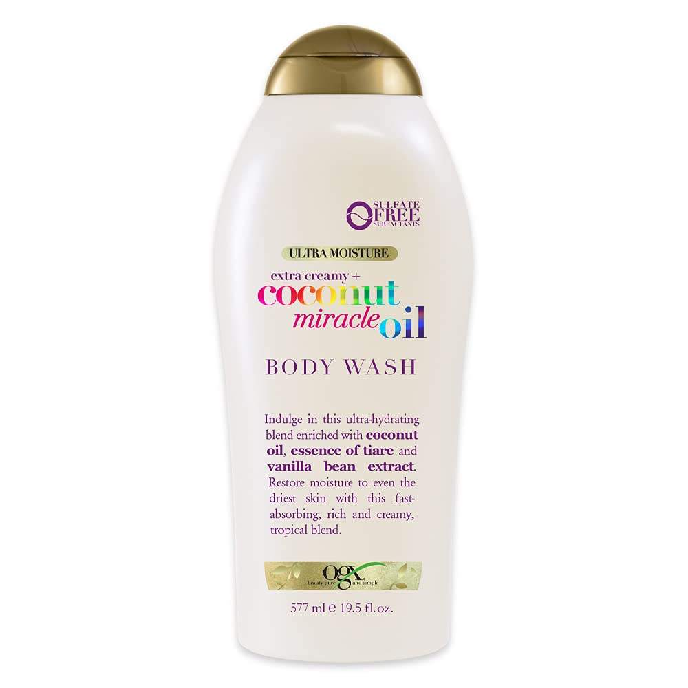 OGXExtra Creamy + Coconut Miracle Oil Ultra Moisture Body Wash, 19.5 Fl Oz