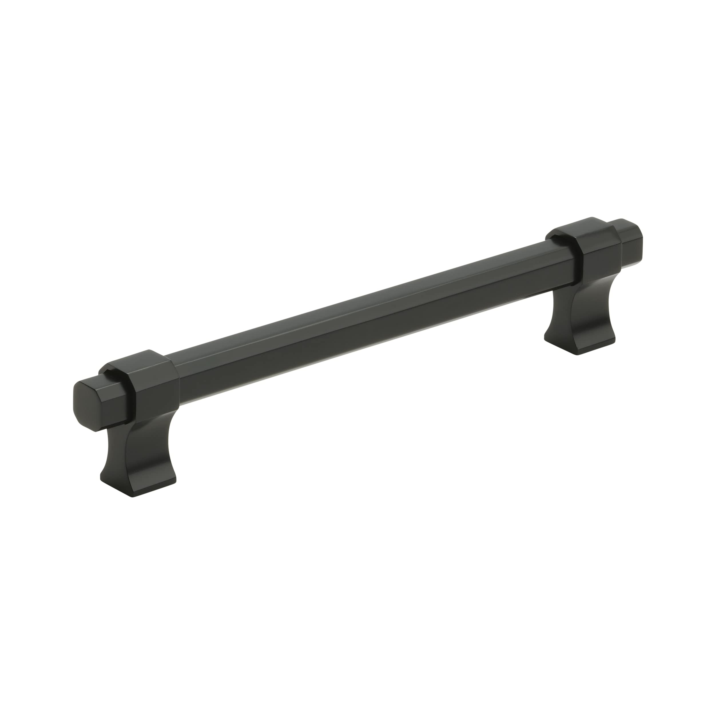 AmerockCabinet Pull | Matte Black | 6-5/16 inch (160 mm) Center to Center | Remington | 1 Pack | Drawer Pull | Drawer Handle | Cabinet Hardware