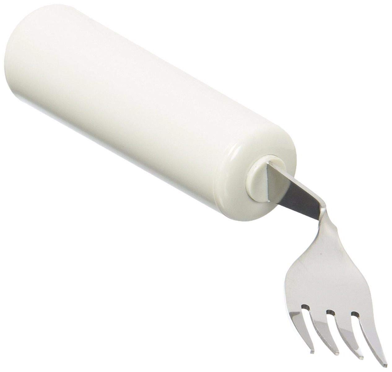 HOMECRAFT Queens Cutlery, Left Handed Fork, Angled, Built-Up Handle, Daily Eating Aid, Limited Wrist Movement, Weak Grip, Elderly, Disabled, One-Handed, Adaptive Stainless Steel Utensils