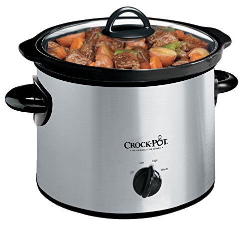 Crockpot Manual 3-Quart Slow Cooker, Silver