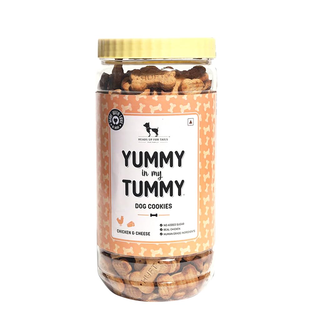 Heads Up For Tails Yummy in My Tummy Chicken & Cheese Dog Biscuits for All Life Stages - 800G