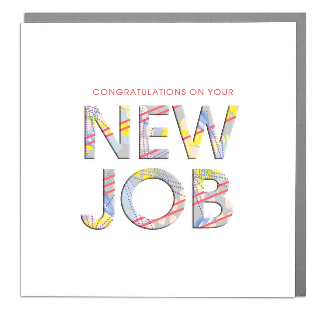 New Job Card with Grey Envelope by Lola Design