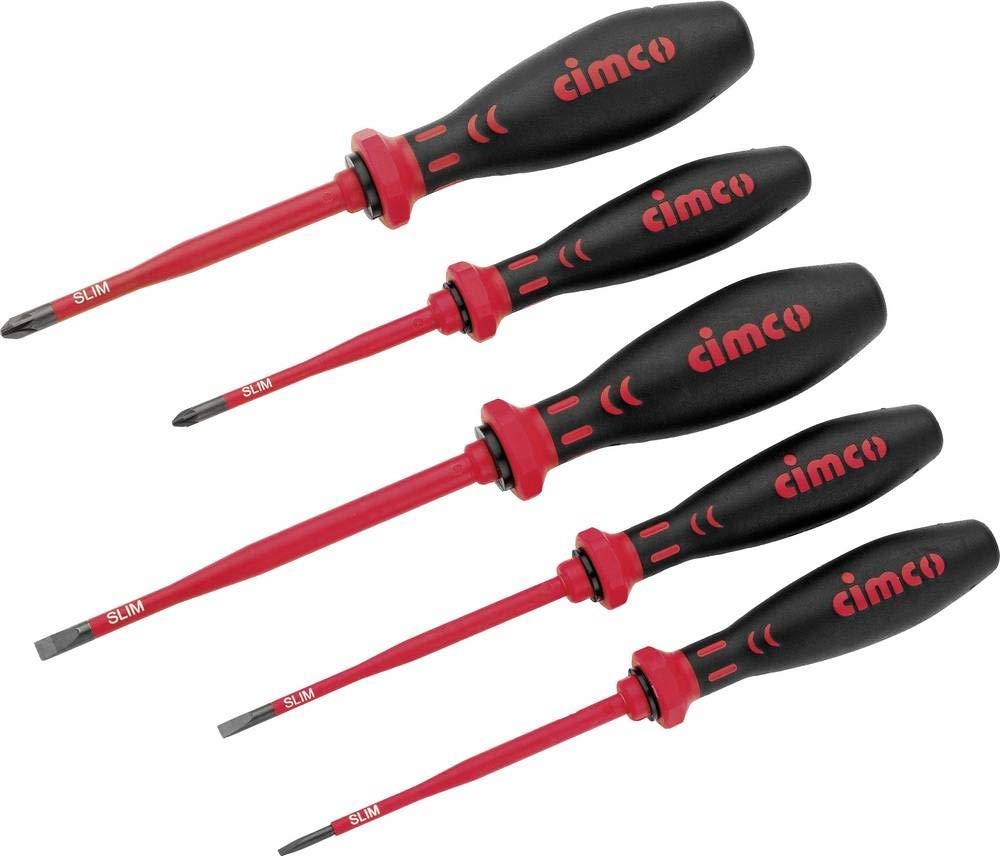 Cimco117850 VDE Screwdriver Set Slim 5 Pieces 1000 V