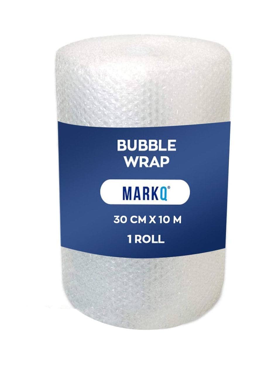 MARKQ Bubble Wrap Roll, 30 cm x 10 m Air Bubble Cushioning Wrap for Packaging, Shipping, Mailing, Packing and Moving Supplies