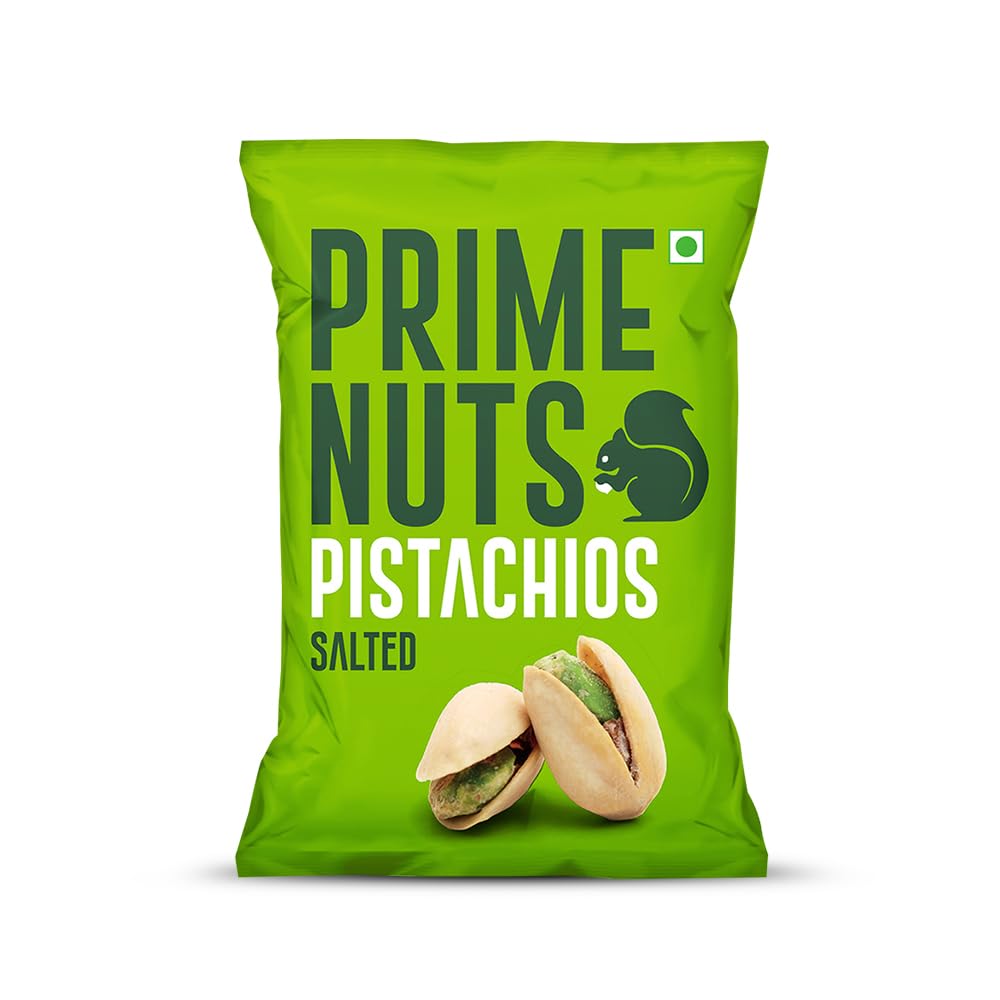 Prime Nuts Salted Pistachios | High in Protein & Antioxidants | Rich in Vitamin B6 & Magnesium | Dietary Fibre | Healthy Immune System | Healthy Ready to Eat Snacks | 150 gm