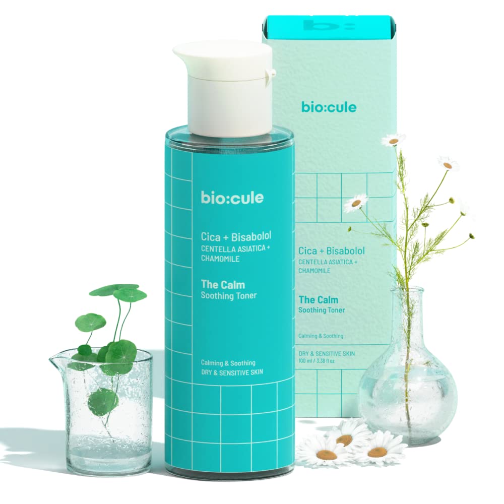 BioculeThe Calm Soothing Face Toner, Cica & Bisabolol for Skin Calming & Soothing, Alcohol Free Toner for Sensitive Skin