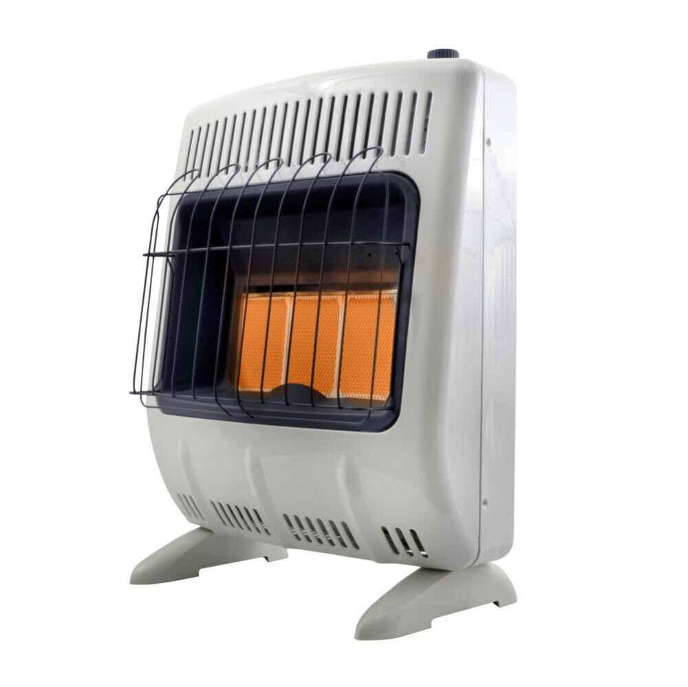 Mr. Heater MHVFRD20NGT Vent Free Radiant 20,000 BTU Natural Gas Heater For Office, Home, Garage, Patio, Sunroom, or Cabin - White