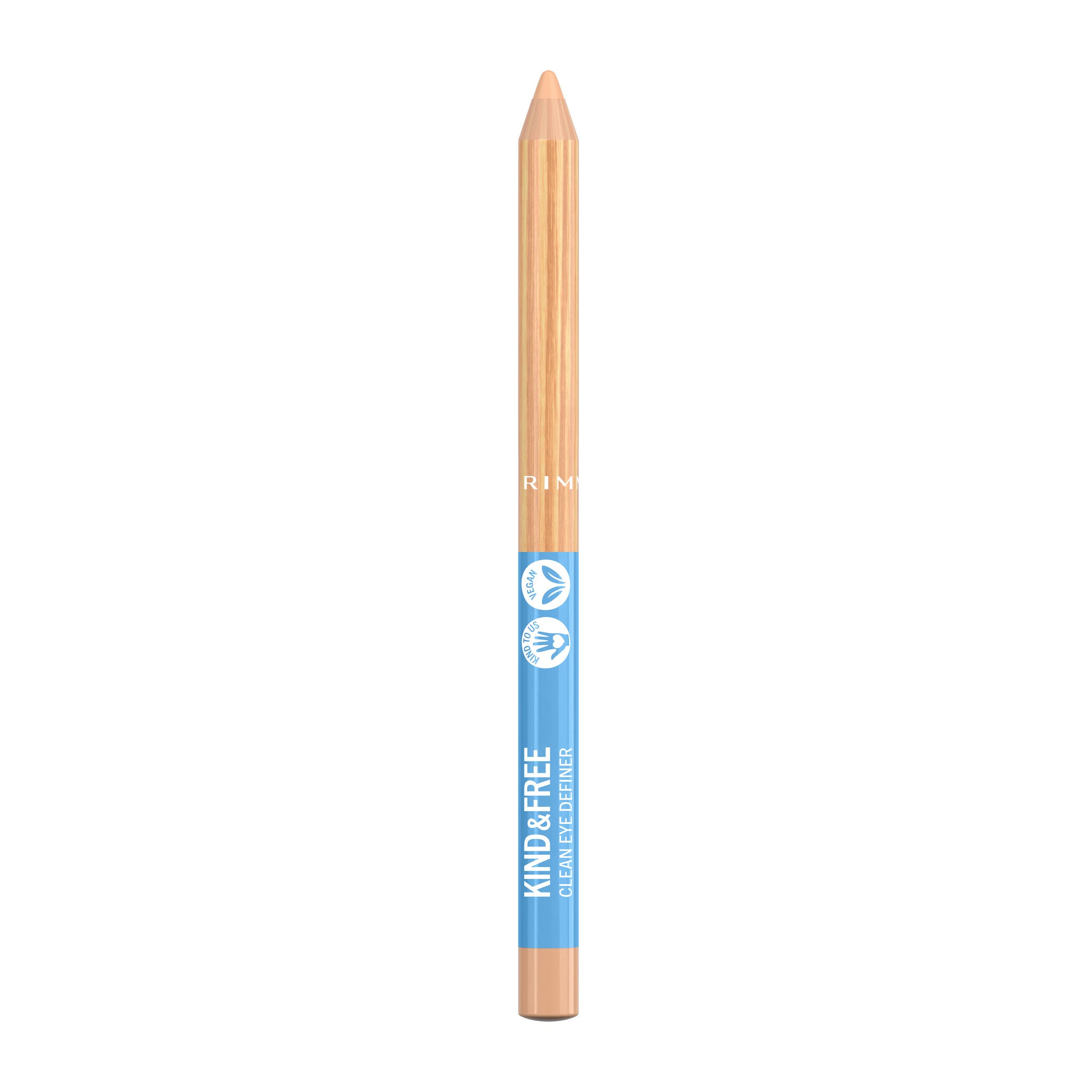 RimmelLondon Kind & Free Clean Eyeliner Pencil 005 Creamy White, 1.1g