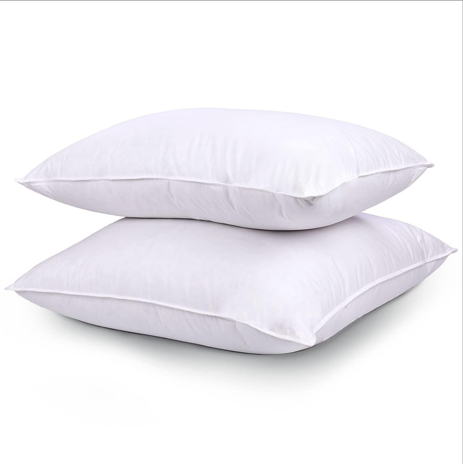 Goose House™ Set of 2 Natural Goose Feather 90% and Down 10% Pillow for sleeping 100% cotton fabric cover Standard size 20 x 26in