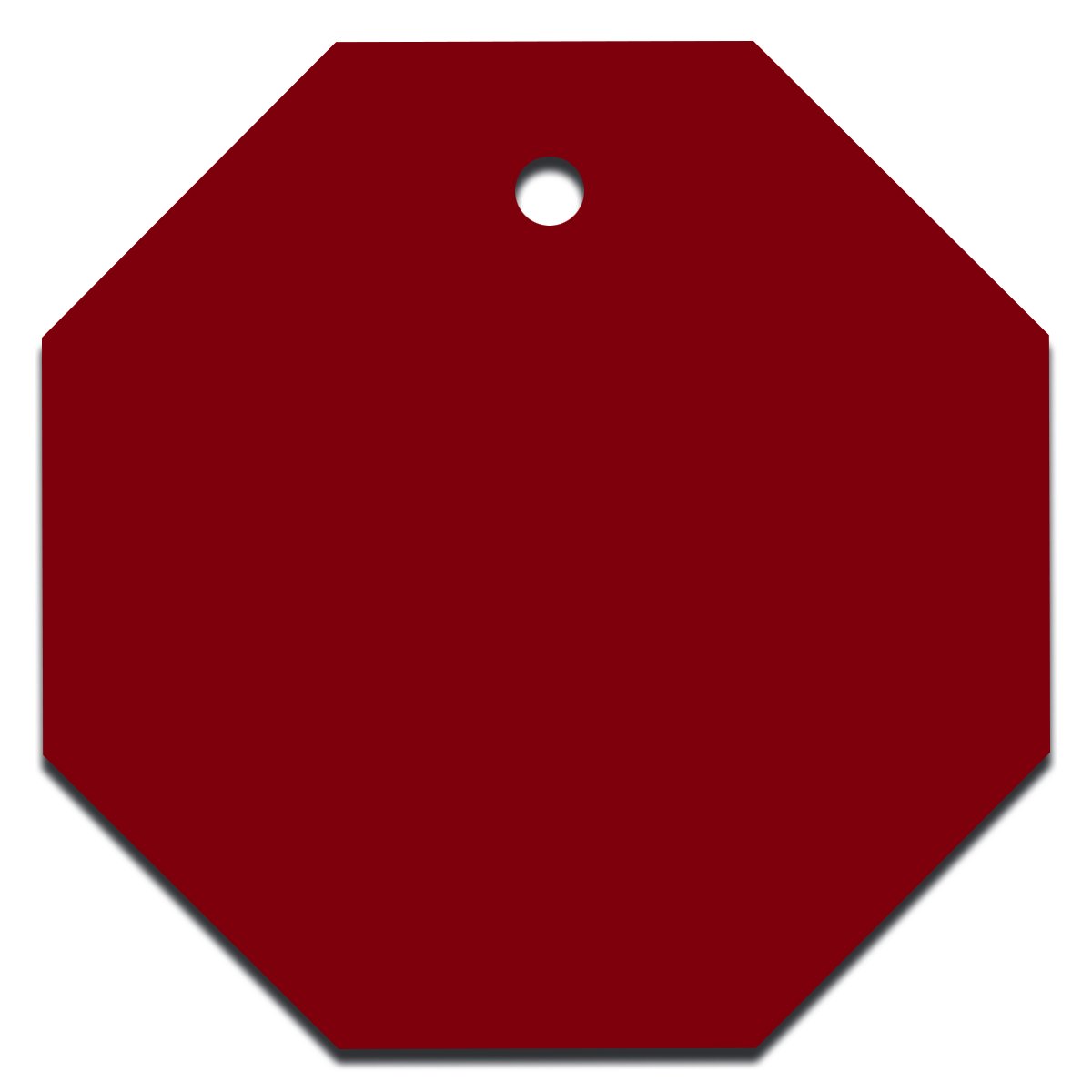 AccuformTDG232RD Accu-Ply Plastic Blank Identification Tag, Octagon, 1" W x 1" L, Red (Pack of 25)