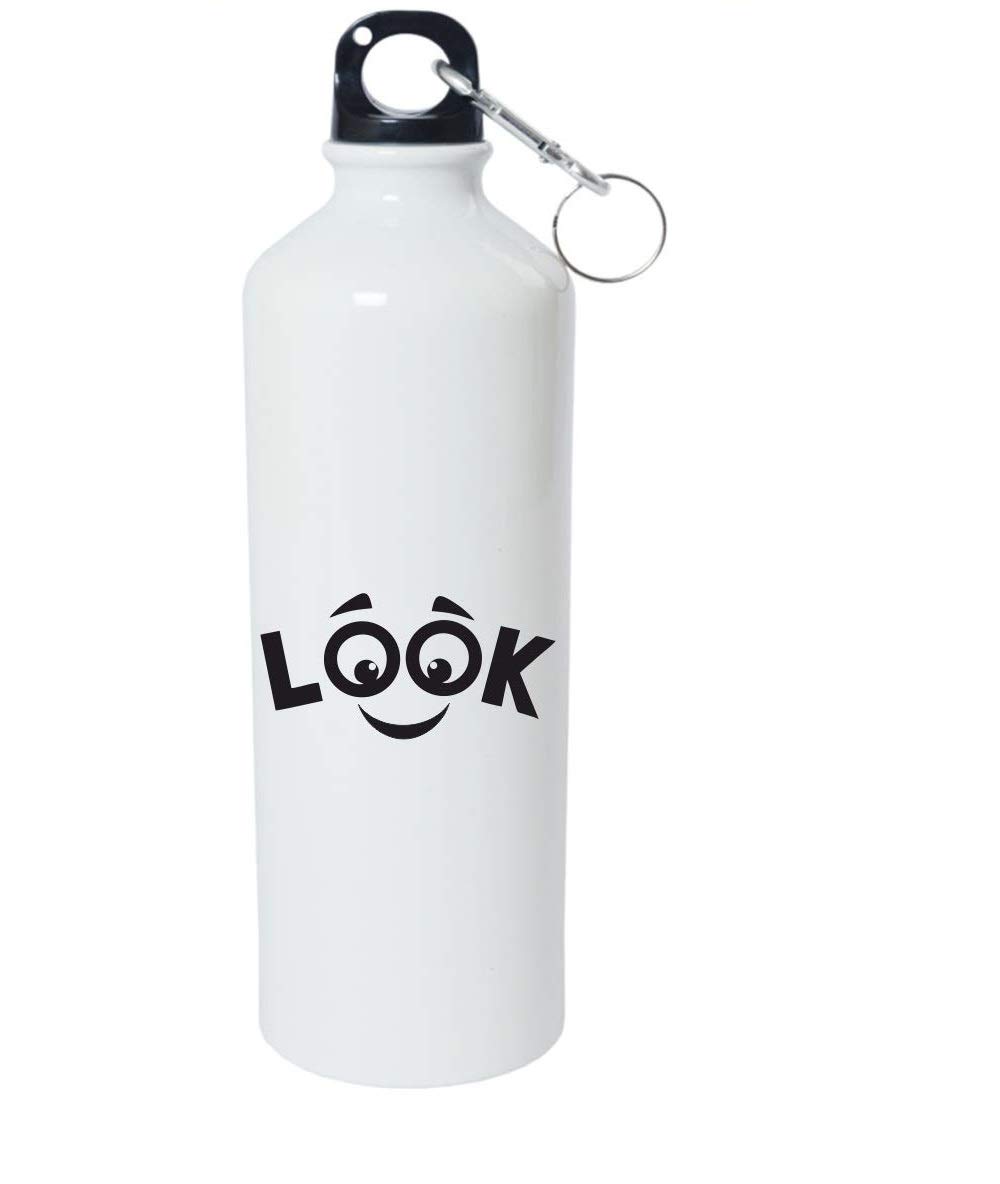 Crazy Sutra Classic Printed Water Bottle/Sipper White - 600Ml [Sipper-Look]