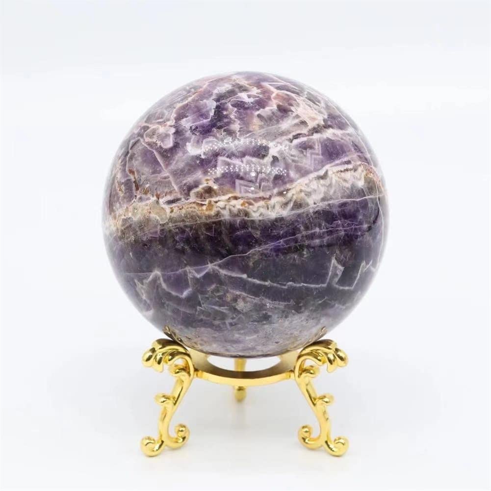 FURREN 1pc 50mm-95mm Natural CrystalStones Quartz Ball Dream Amethyst Spheres Suitable for Furniture Decoration Stone Crystal Reiki (Color : 1pc 75mm)