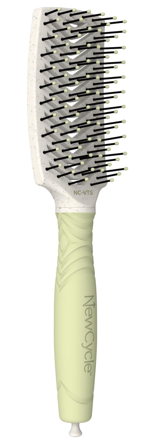 Olivia GardenNewCycle Professional Hair Brush is made from 100% recycled materials (except bristles and cushion), styles all hair types quickly and creates long lasting styles