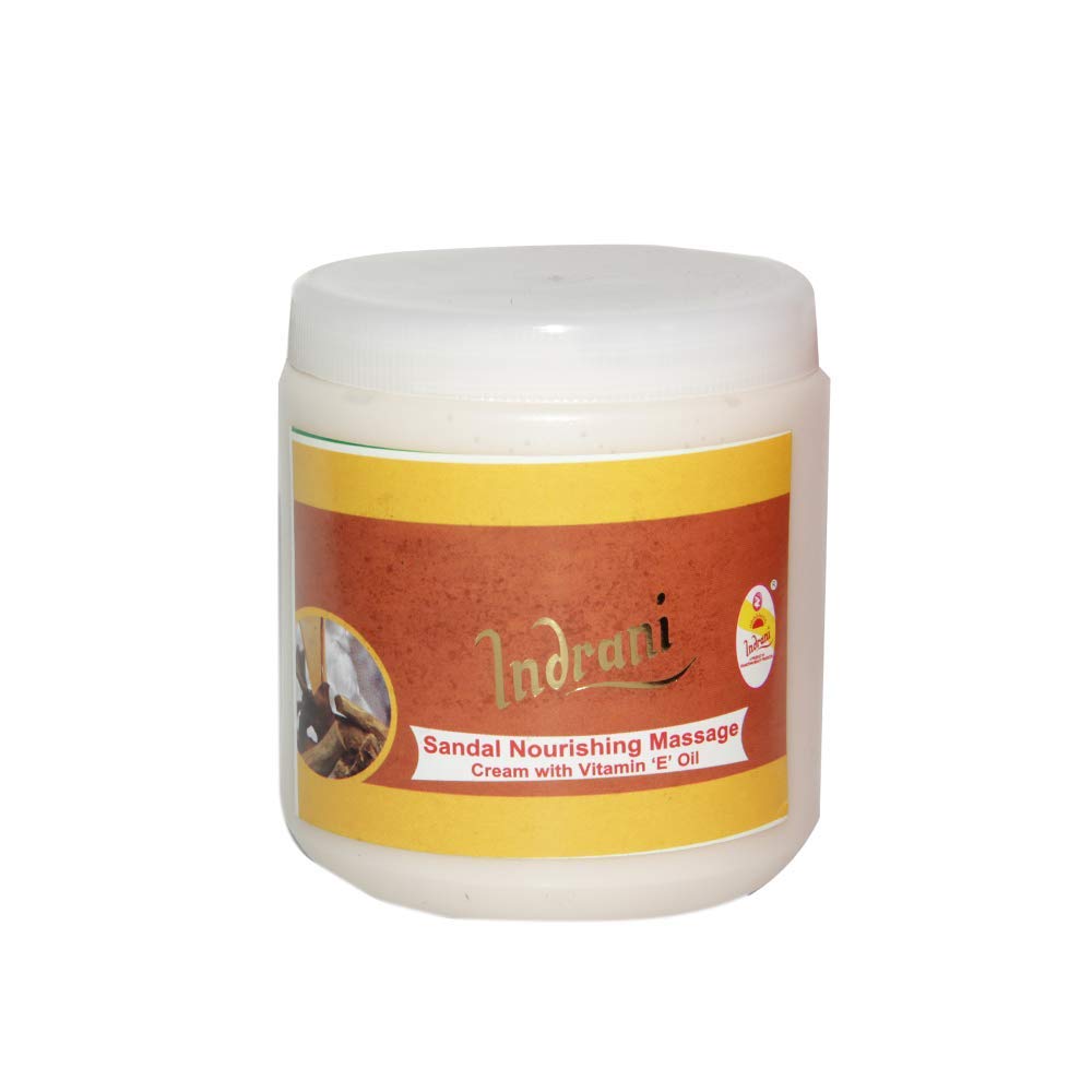 Indrani Sandal Nourishing Massage Cream With Vitamin �E� Oil For Women Makes The Skin Soft And Nourishe 1 Kg