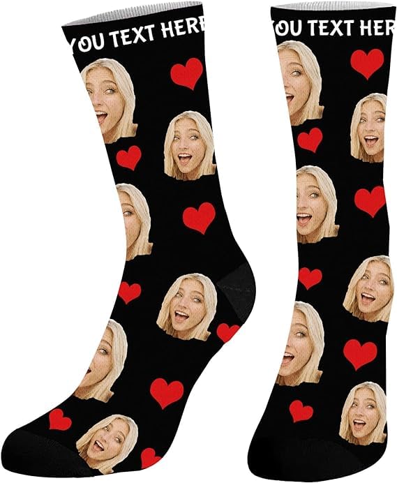 DPDPPersonalised socks with photo and text-Custom socks with photo, Personalised gifts for men,women,Funny christmas gifts for women, men