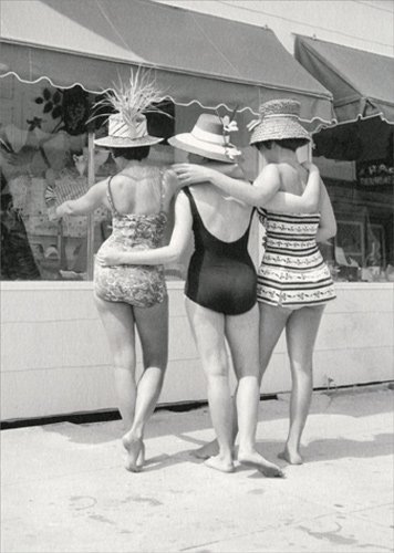 Bathing Beauties Window Shopping - Avanti America Collection Friendship Card