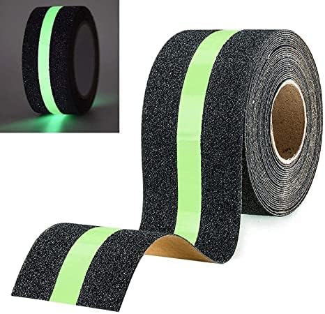 Anup Torda Anti Slip Glow Tape,Luminous Anti Skid Fall Resistant Tape, Self Adhesive, Foot Grip Tape, Glow in The Dark Tape, Non Slip Strips with Radium For Slippery and Surfaces,(5M x 50MM)