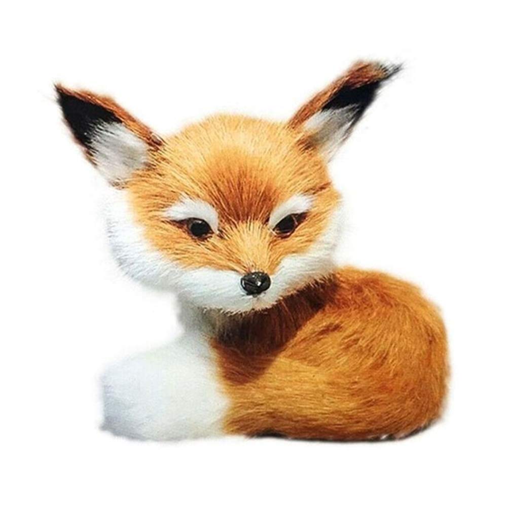 Small Simulation Fox Plush Toy Cute Mini Stuffed Animal Plush Little Sitting Fox for Kids Birthday Gift