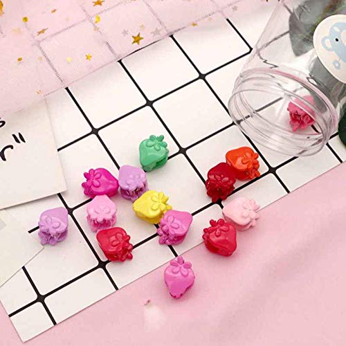 HOME REPUBLIC-4 PIECE CHERRY FRUIT SHAPE Candy Color Baby Hair Clips Clamp Girls Cute Mini Hair Claw Hairpins Flower Hair Accessories Children Kids Christmas Gifts